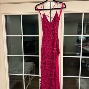 Elegant Pink Mac Duggal Sequin Dress